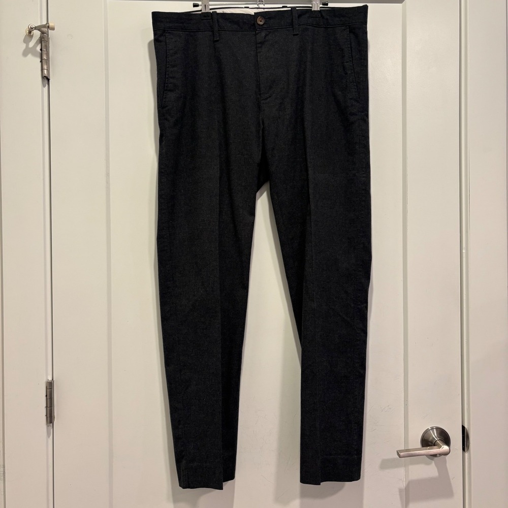 J.Crew Flex Slim Mens Pants Charcoal Gray W34 L34 Cotton Blend Stretch Trousers